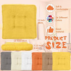 Qunclay 6 Pcs Floor Cushions Bulk Floor Pillows Flexible Seating Cushions 3.15'' Thick Flexible Seating Classroom Furniture Meditation Seat Pillows for Home Nursery Yoga Decor 15.7'' x 15.7''(Classic)