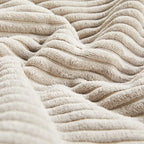 Fancy Homi 2 Packs Neutral Taupe Lumbar Decorative Throw Pillow Covers 14x22 Inch for Living Room Couch Bed Sofa, Farmhouse Home Decor, Soft Striped Corduroy Rectangle Accent Cushion Case 35x55 cm