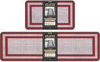 Mattitude Kitchen Mats Set of 2 Cushioned Rugs 0.47 inch Thick Anti-Fatigue Mats for Kitchen Floor,Waterproof Non-Slip Mats and Rugs Set for Office,Floor,Laundry 17.3"×29"+17.3"×59",Red