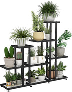 Plant Stand Indoor Corner Plant Stand Window Sill Plant Shelf for Bonsai Tree Live Plants Indoor Outdoor Metal Flower Rack for Apartment Decor Patio Decor, (6-Tier 16 Potted)