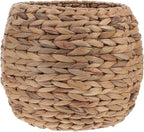 Woven Planter Basket, Seagrass Basket Planters, Hyacinth Woven Flower Pot Rattan Wicker Plant Pot, for Desktop and Home Organization