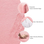 Baby Play Mat for Floor,1.3" Thick Memory foam Tummy Time Mat for Toddlers,Infants,kids,Water-Repellent Soft Nursery Rug ,79"×79" Extra Large Non Slip for Crawling&Yoga,Tatami Style for Living Room(Pink)