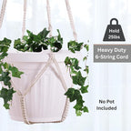 Giant XXL 55 Inches Macrame Planter Hanger Large for 15 inch Pot + Swag Hook | Extra Large Hanging Planter for Indoor Plants | No Pot/Plant Included (XXL)