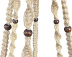 Plant Hanger Macrame Hemp Rope 6 Legs 51 Inches for Indoor Outdoor, Living Room, Kitchen, Deck, Patio, High and Low Ceiling with Size of 10-12 inches Without The Pot