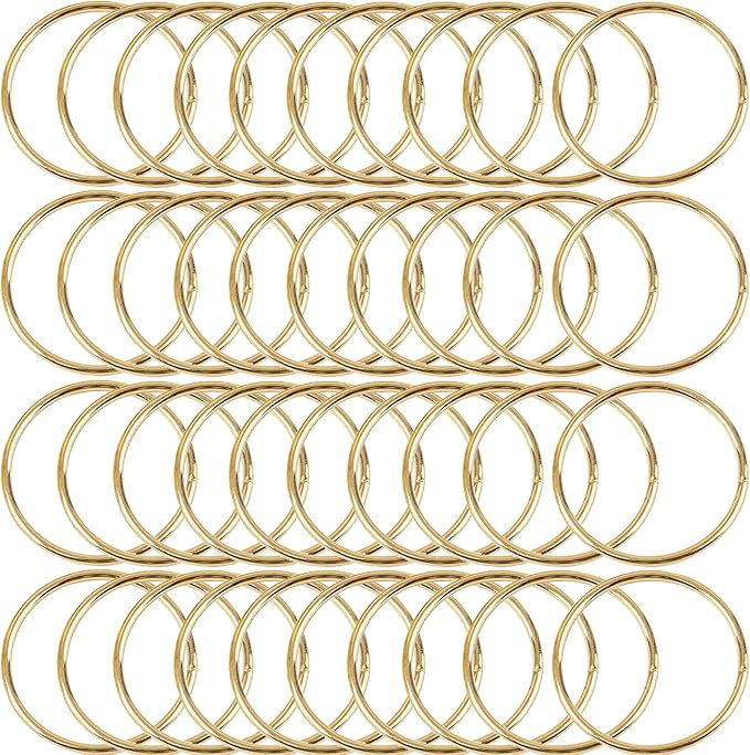 40Pcs Macrame Hoops Ring, BetterJonny 6 Inch Metal Craft Rings Hoops Gold Dream Catcher Rings Wreath Hoop Rings for Home Decorations DIY Crafts and Wall Hanging Crafts
