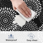 LuxStep Kitchen Mat Waterproof Kitchen Rugs for Floor Cushioned Anti-Fatigue Mat Non-Slip Standing Desk Mat Comfort Floor Mats for House Sink Office 17.3" x 60" Black