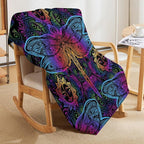 Mandala Boho Throw Blanket Colorful Dragonfly Sun Bohemian Blanket for Sofa Bed Couch Chair Or Dorm 60"x80"