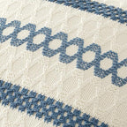 MIULEE Set of 2 Coastal Blue Boho Decorative Pillow Covers 20x20 Inch Farmhouse Rustic Couch Throw Pillows Modern Summer Cotton Cushion Covers Retro Cute Macrame Woven Spring Decor for Bed Sofa Chair