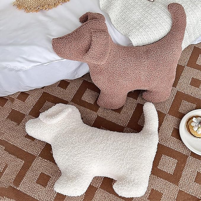 Animals Shaped Throw Pillow for Bed,Home Decorative Pillows for Bedroom Aesthetic,Soft Dog Pillow for Couch,Handmade Living Room Throw Pillow
