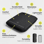 Whispering Winds Inflatable Seat Cushion - Comfortable Blow-up Foam Pad for Airplane, Travel, Stadium, Outdoors, Camping, Car & More
