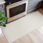 EARTHALL Woven Runner Rug 2x5 Ft Washable Runners for Hallways Cotton Rubber Backed Kitchen Runner Braided Indoor Floor Carpet Runners for Entryway, Hallway, Kitchen, Bedroom, Cream/Grayish