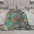 Vintage Mandala Throw Blanket Bohemian Boho Colorful Blanket for Sofa Bed Couch Chair Or Dorm 30"x40"