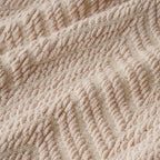 BATTILO HOME Beige Throw Blanket for Couch, Knitted Beige Throw for Bed, Neutral Throw Blankets Tan Throw Blanket for Room Decor Housewarming Gifts, 50" x 60"