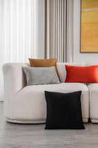 Throw Pillow Covers 22x22 Black: Pack of 2 Cozy Soft Velvet Square Modern Luxury Decorative Throw Pillow Cases for Sofa Couch Living Room Bed Home Decor