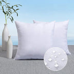 MIULEE Pack of 2 18x18 Outdoor Pillow Inserts, Outdoor Throw Pillows Water-Resistant Decorative Premium Square Pillow Stuffer Sham for Porch Swing Couch Sofa Cushion Patio Furniture