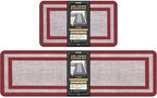 Mattitude Kitchen Mats Set of 2 Cushioned Rugs Anti-Fatigue Mats for Kitchen Floor,Waterproof Non-Slip Mats and Rugs Set for Office,Floor,Laundry 17.3"×29"+17.3"×59",Red