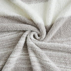 WRENGONGE Taupe Throw Blanket, 60x80 Soft Cozy Striped Throw Blankets for Couch, Sofa, Bed, Travel, Lightweight Fluffy Warm Plush Decorative Blankets for Women, Men Gift
