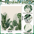 Tropical Green Leaf Throw Blanket Monstera Palm Tree Fleece Blanket for Couch and Bed Holiday Theme Cozy Soft Throw Decoration Warm Gift for Summer, 50 x 60 Inches