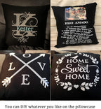 Thmyo 4-Pack 100% Cotton Comfortable Solid Decorative Throw Pillow Case Square Cushion Cover Pillowcase Sublimation Blank Pillow Covers Christmas DIY Throw Pillowcase for Sofa(20x20inch/50x50cm,Black)
