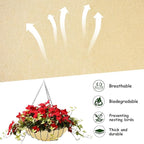 12x80 Inch Fabric Planter Liner Roll Non Woven Plant Felt Liner Roll Beige Coco Liners Roll Alternative Coconut Basket Liner Roll Replacement Easy to Cut for Planter Hanging Flower Basket Window Box