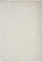 LUXE WEAVERS Solid Machine Woven Cream 5x7 Area Rug, Indoor Stain-Resistant Carpet