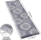 LuxStep Kitchen Mat Waterproof Kitchen Rugs for Floor Cushioned Anti-Fatigue Mat Non-Slip Standing Desk Mat Comfort Floor Mats for House Sink Office 17.3" x 60"-4/5 Inch Grey