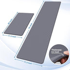 StepRite Kitchen Mats, Kitchen Rugs Sets of 2, Cushioned Anti Fatigue Kitchen Mats for Floor, Non-Slip Standing Desk Mat, Water Resistant Kitchen Rug Set for Home, Kitchen, 17.3"x30"+17.3"x70", Grey