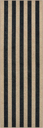 Lahome Striped Outdoor Runner Rug, 2x6 Washable Kitchen Rugs Non Slip Carpet Runners for Hallway 6ft, Farmhouse Non Shedding Lightweight Floor Carpet for Bedroom Entryway Front Porch