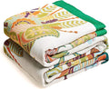 Boho Throw Blanket, 100% Organic Cotton Breathable Skin-Friendly Ultra Soft Bed Quilt Throw - All Season Floral Bird Farmhouse Décor Luxury Blanket for Sofa Couch Chair and Gift. 91" x 98"