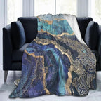 Marble Throw Blanket Soft Flannel Blanket 60"x50" in Bed Blanket Home Decor for Room Sofa Couch All Season
