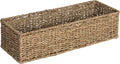 Household Essentials Handwoven Seagrass Rectangular Storage Basket, Natural