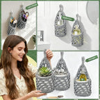 Macrame Wall Plant Hanger, Hanging Planter Basket Holder, Wall Planters for Indoor Plants, for Up to 4 Inch Pot (Grey, 4-Inch)