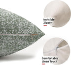Sage Green Boho Lumbar Pillow Covers 12x20 Inch Bohemian Carpet Pattern Ethnic Pillow Cases for Couch Farmhouse Vintage Geographic Rug Rectangle Pillow Cases for Bed Patio Covers Outdoor Indoor Set 2
