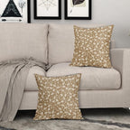 Brown Pillow Covers 24x24 Set of 2 Vintage Floral Rustic Old Style Cute Flower Print Decorative Outdoor Pillowcases Seasonal Farmhouse Throw Cushion Case Decor for Couch Sofa Bed