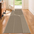 2x6 Kitchen Runner Rug for Hallways Outdoor Rug Easy Jute Rug Washable Low-Pile Non-Slip Area Rug Indoor Outdoor Carpet for Bedside Laundry Entryway Porch Long Door Mat Brown Rainbow Floor Mats