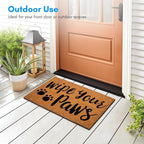 PLUS Haven Coco Coir Door Mat with Heavy Duty Backing, Wipe Your Paws Doormat, 17.5" x 30" Size, Easy to Clean Entry Mat, Beautiful Color and Sizing for Outdoor and Indoor uses, Home Décor