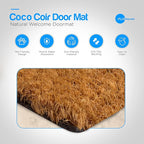 PLUS Haven Coconut Coir Home Entrance Door Mat – 17.5" x 30" | The Happiest Place on Earth Heavy-Duty Doormat for Indoor & Outdoor Use | Eco-Friendly & Durable