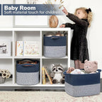 Goodpick Cube Storage Bins - Shelf Baskets for Towel Book Clothes, Closet Storage Bins for Office Woven Toy Basket for Shelves Baby Laundry Basket, 13''x10''x 9''