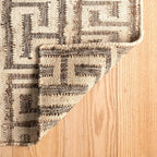 Dash and Albert Auricula Handwoven Jute Rug, 2 X 3 Feet, Black/Neutral Geometric Pattern - Premium Luxury Hotel Quality Soft Breathable Hypoallergenic Machine Washable Easy Care All Season