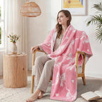 WRENSONGE Throw Blanket Diamond Bowknot Pink Soft Cozy Fluffy Warm Throw for Couch Sofa Bed Camping Picnic Travel Lightweight - 50"*60"
