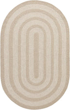 DEXI Jute Area Rug Natural Fiber 5x8 Oval, Woven Braided Durable Farmhouse Design Rugs for Living Room, Bedroom Dinning Room Office Outdoor Patio, Beige