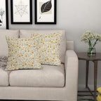 Green Yellow Floral Pillow Covers 20x20 Set of 2 Vintage Rustic Old Style Cute Small Flower Print Decorative Outdoor Pillowcases Farmhouse Throw Cushion Case Decor for Couch Sofa Bed