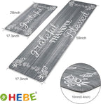 HEBE Anti Fatigue Kitchen Mat Set of 2 Non Slip Cushioned Kitchen Mats for Floor Waterproof Farmhouse Kitchen Rugs and Mats Set Comfort Standing Desk Mat Carpet for Sink,Office,Laundry