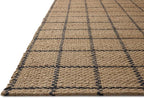 Loloi Chris Loves Julia Fletcher Collection FLE-01 Natural/Black 8'-6" x 11'-6", .37" Pile Height, Area Rug