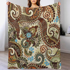 Vintage Bohemian Throw Blanket Indian Mandala Colorful Pattern Blanket for Sofa Bed Couch Chair Or Dorm 60"x80"