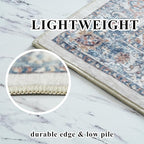 Hallway Washable Runner Rug - 2x3 Kitchen Rugs Entryway Rug Runner Vintage Soft Floor Mat Non Slip Indoor Farmhouse Carpet for Bathroom Living Room Bedroom (2 X 3, Brick)