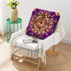 Mandala Meditation Cushion, Boho Meditation Mat, Meditation Pillows for Sitting on Floor, Cushions for Sitting in Home and Outdoor, Square Floor Pillow Cushion Seating for Yoga Accessories 22'' X 22''