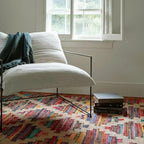 Dash & Albert Mod Chindi Multi Handwoven Jute Rug, 5 X 8 Feet, Multi Geometric Pattern
