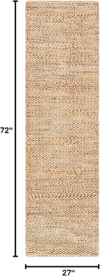 SAFAVIEH Natural Fiber Collection Runner Rug - 2'3" x 6', Natural, Handmade Jute, Braided Woven Design, Ideal for Living Room, Bedroom (NF212A)
