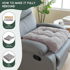 HIGOGOGO Tufted Corduroy Recliner Seat Cushion for Elderly, High Density Foam Large Square Seat Cushion for Recliner Chair, Floor Pillow, Office Chair, Car, No Pressure on Thighs, 20x20x4